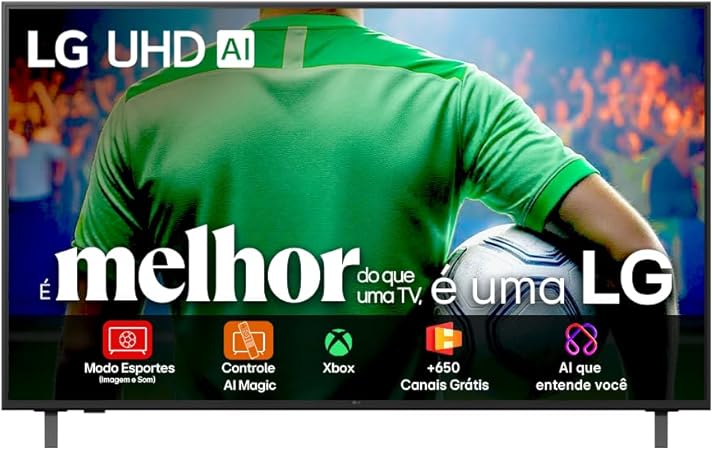 Smart TV LG 50 Polegadas UHD 4K com Alexa, Google Cast e Controle Smart Magic