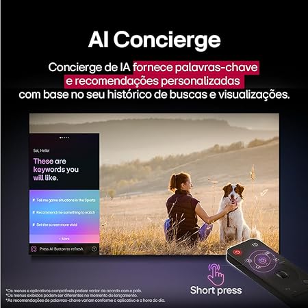 Smart TV LG 65" QLED 4K Google TV P7K | HDR10+, Dolby Vision e Dolby Atmos