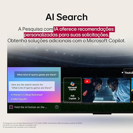 Smart TV LG 65" QLED 4K Google TV P7K | HDR10+, Dolby Vision e Dolby Atmos