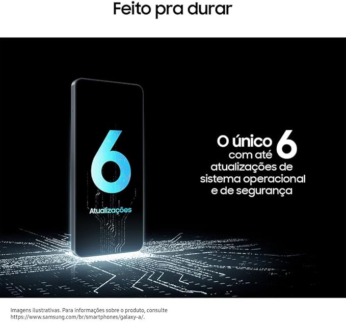 Samsung Galaxy A07 256GB 8GB RAM Preto – Tela 6,7" 90Hz, Câmera 50MP, Helio G99, Android 15 e IP54