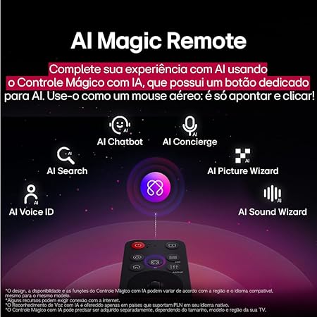Smart TV LG 65" QLED 4K Google TV P7K | HDR10+, Dolby Vision e Dolby Atmos