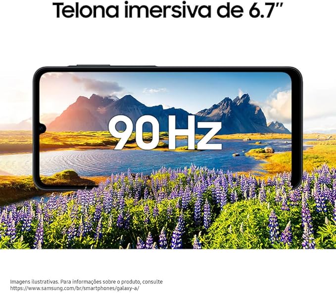 Samsung Galaxy A07 256GB 8GB RAM Preto – Tela 6,7" 90Hz, Câmera 50MP, Helio G99, Android 15 e IP54