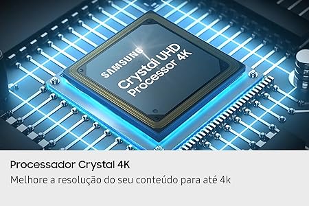 Smart TV Samsung Crystal UHD 4K com Processador Crystal 4K, HDR, Tizen, Gaming Hub e SmartThings
