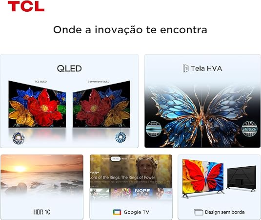 Smart TV TCL QLED 32" 32S5K Full HD com Google TV, HDR10, Dolby Audio e Google Cast
