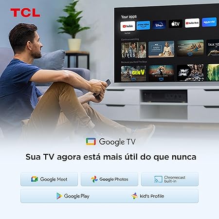 Smart TV TCL QLED 32" 32S5K Full HD com Google TV, HDR10, Dolby Audio e Google Cast
