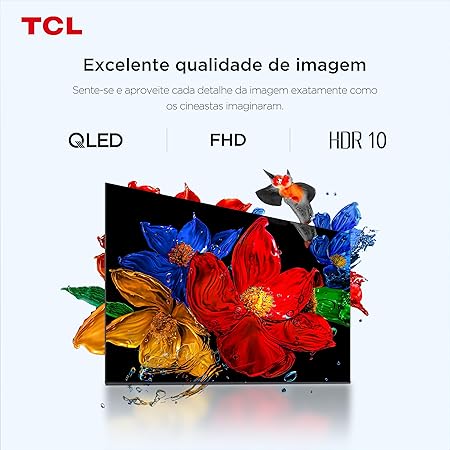 Smart TV TCL QLED 32" 32S5K Full HD com Google TV, HDR10, Dolby Audio e Google Cast